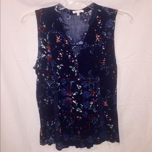 Sleeveless Blue Blouse.